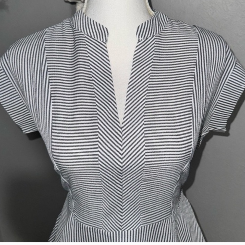 Monteau Los Angeles Striped Flare Blouse Small
